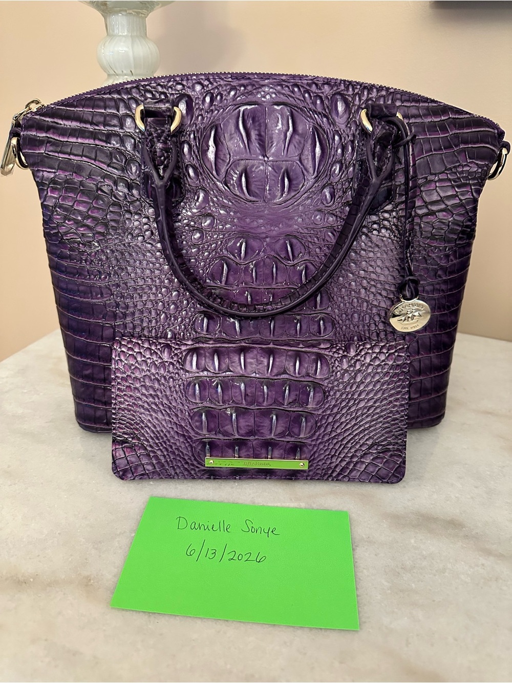 💜 EUC Brahmin Duxbury and Ady Wallet in Ultraviolet Ombré 💜